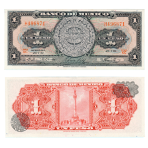 1 Peso Mexico 1961 Banknote