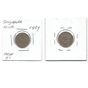 10 Cents Singapore 1989