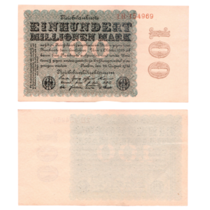 100 000 000 Mark Reichsbanknote Germany 1922 Banknote
