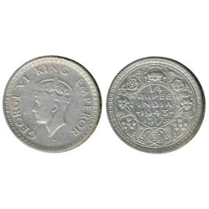 1/4 Rupee India 1943 – George Vi – 100% Original Silver