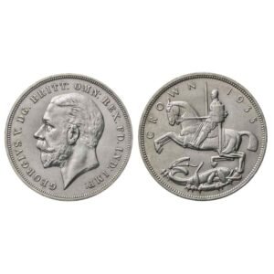 1935 Great Britain UK King GEORGE V on Horseback OLD Crown Coin