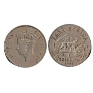 1952 East African 1 Shilling coin
