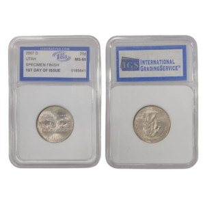 25 Cents 2007 D Utah United States Specimen Finish 1ST Day Of Issue MS-69 5185641