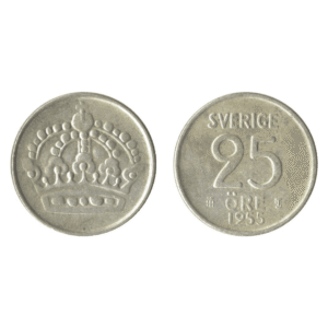 25 Öre - Gustaf VI Adolf - Sweden 1955 Coin
