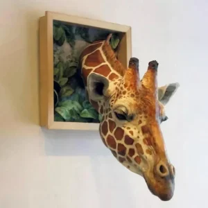 3d Wall Mounted Giraffe Sculpture 1Pc  Wall Hanging Decorations