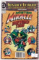 Justice League International Special #1, specifically the "Mr. Miracle 1990 World Tour" issue.