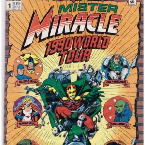 Justice League International Special #1, specifically the "Mr. Miracle 1990 World Tour" issue.