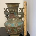 Antique-Brass-Rimmed-Footed-Cloisonne-Floral-Winged-Handle-Vase-7.jpg