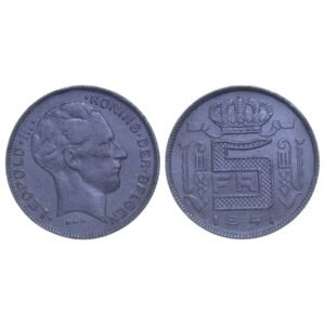 Belgium 5 Francs - Léopold III 1941