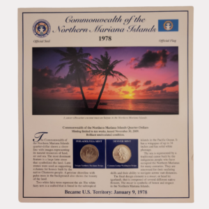 Commonwealth of the Northern Marina Islands 1978 With Commonwealth of the Northern Marina Islands Quarter-Dollars Coins 2009 & State Stamps