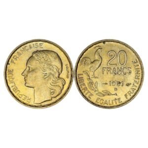 Coin France 20 Francs Woman head - 1951 B Beamont-le-Roger