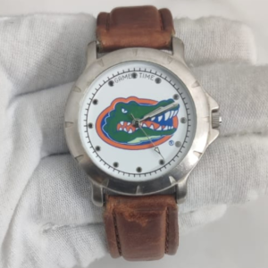Game Time Player Series Stainless Steel Back Leather Stripes Wristwatch
