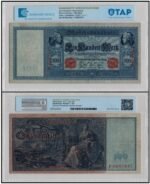 Germany-100-Mark-1910-P-42-Used-TAP-Authenticated