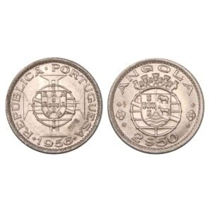 Angola 2.5 escudos Portuguese 1956
