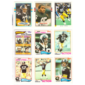 NFL Football Card Collection #21 (9 Cards) Carnell Lake, Greg Lloyd, Jack Lambert, Terry Bradshaw & Mike Webster