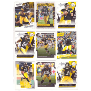 NFL Football Card Collection #22 (9 Cards) Antonio Brown, Jerome Bettis, Ben Roethlisberger, Ryan Shaizer, Le'Veon Bell & Hines Ward