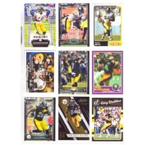 NFL Football Card Collection #25 (9 Cards) Antonio Brown, Le'Veon Bell, Jerome Bettis, Ben Roethlisberger & Todd Blackledge etc.