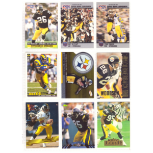 NFL Football Card Collection #28 (9 Cards) Greg Lloyd, Merril Hoge, Jerome Bettis, Hines Ward & Lynn Swann etc.