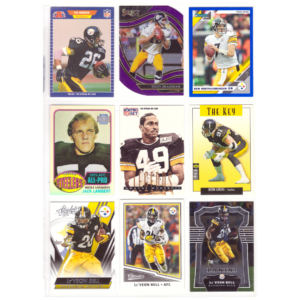 NFL Football Card Collection #29 (9 Cards) Kevin Greene, Le'Veon Bell Jack Lambert,  Terry Bradshaw & Rod Woodson etc.