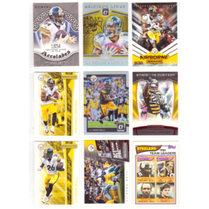 NFL Football Card Collection #35 (9 Cards) Antonio Brown & Le'Veon Bell