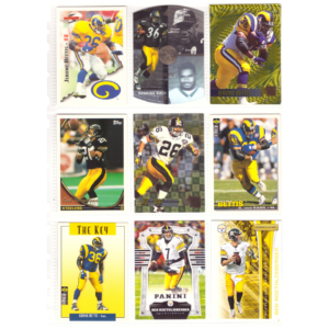 NFL Football Card Collection #36 (9 Cards) Jerome Bettis, Rod Woodson & Ben Roethlisberger