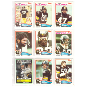 NFL Football Card Collection #39 (9 Cards) Jack Ham, Terry Bradshaw, Mike Webster, Jack Lambert & Mel Blount etc.