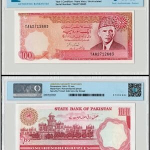 Pakistan-100-Rupees-1986-2006-ND-P-41a.7-UNC-TAP-Authenticated.