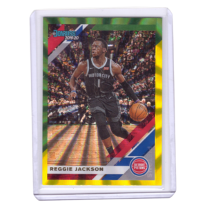 Panini NBA Reggie Jackson Holo Green and Yellow Laser Basketball Card