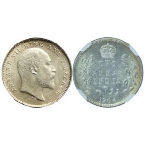 Two Annas Coin of King Edward VII of 1904