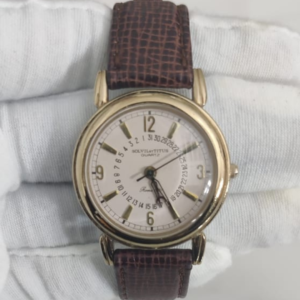 Vintage Solvil Et Titus 014481 Stainless Steel Back Leather Stripes Wristwatch