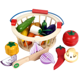 Vegetable Basket Toy Set (Wooden Toys)