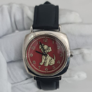 Vintage Alba 696489 Stainless Steel Back Leather Stripes Wristwatch