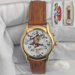Vintage Armitron 2200/239 753 Looney Tunes Collectible Stainless Steel Back Wristwatch 1995