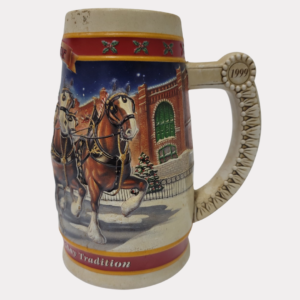 Vintage Budweiser Mug 1999 Holiday Stein 'A Century of Tradition 1900-1999'