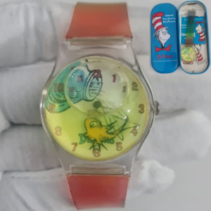 Vintage Rear (Collectable) Dr.Seuss Authentic Plastic Caseback Japan Movement Wristwatch 1997