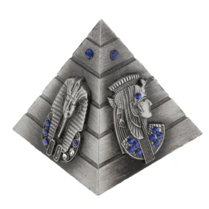 Vintage Metal Egyptian Pyramids Building Model Pyramid Statues