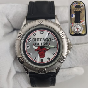 Vintage NBA Chicago Bulls Stainless Steel Back Japan Movement Wristwatch 1998