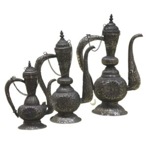 Old Copper Antique Surahi Set of  3