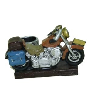 Old Retro Orange Motorcycle Bike Model Design