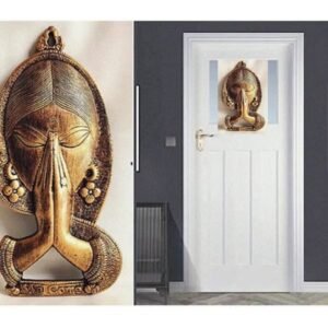 Welcome Namaste Lady Metal Hanging Religious Metal Wall Decor