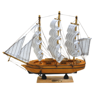 Wooden Miniature Sailing Boat Model Handmade Vintage Nautical Sail Ship
