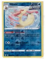 Milotic Pokémon card from the Evolving Skies set, specifically the Reverse Holo version.