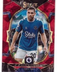 Neal Maupay. 2022-23 Panini Select Premier League Terrace red parallel
