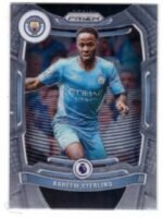 2021-22 Panini Prizm Premier League Raheem Sterling base card.
