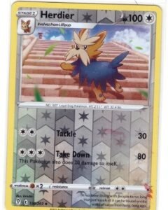 Herdier (Reverse Holofoil) card from the Sword & Shield: Evolving Skies