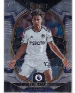 2022-23 Panini Select Premier League soccer card featuring Tyler Adams.
