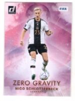 2022-23 Panini Donruss Soccer Zero Gravity trading card featuring Nico Schlotterbeck.