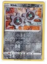 Klink card from the Silver Tempest expansion.It is numbered 123/195 and features a reverse holofoil pattern.