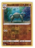 Anorith Pokémon card from the Silver Tempest set, identified as card number 095/195.It is a Reverse Holo version,