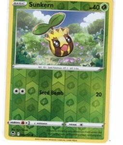 Sunkern Reverse Holo card from the Silver Tempest expansion. specifically numbered 5/195.Reverse Holofoil version.